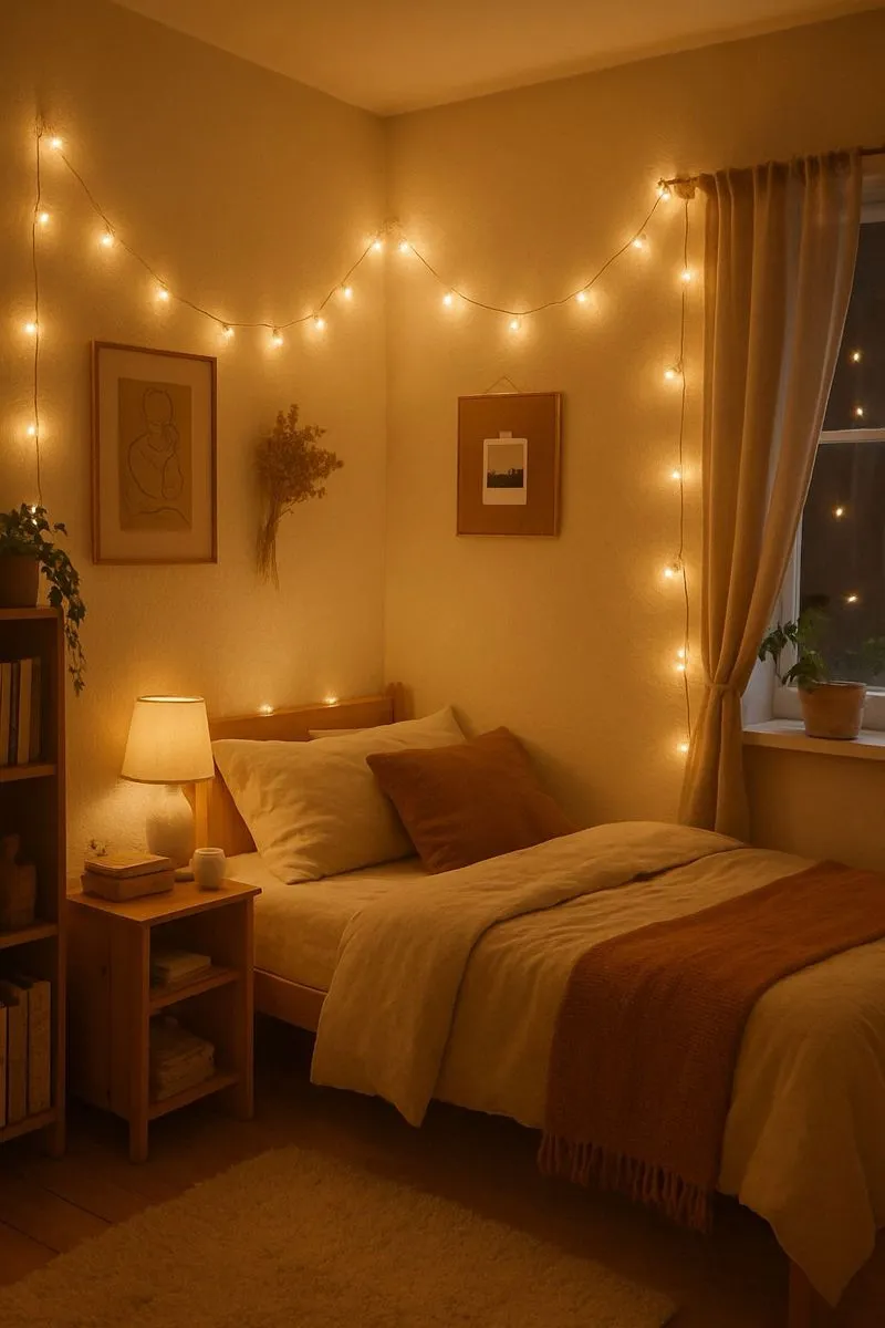 how to decorate room corner help of fairy light