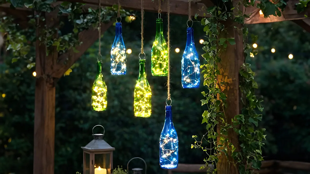 DIY glass bottle decor