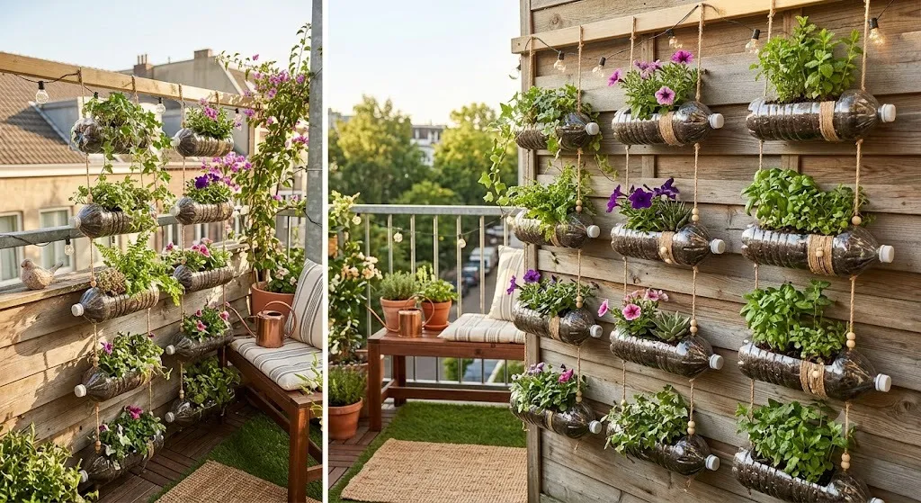 bottle diy for balcony decore