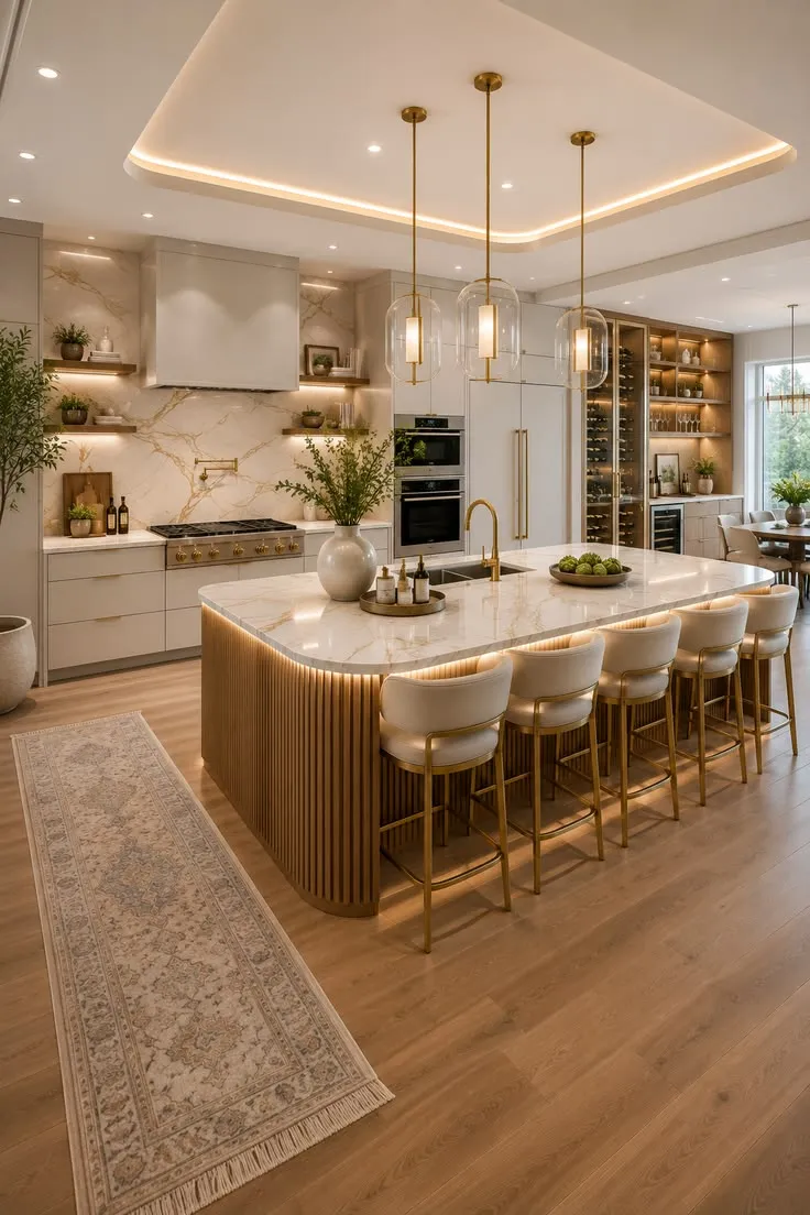 Island Open Kitchen Design