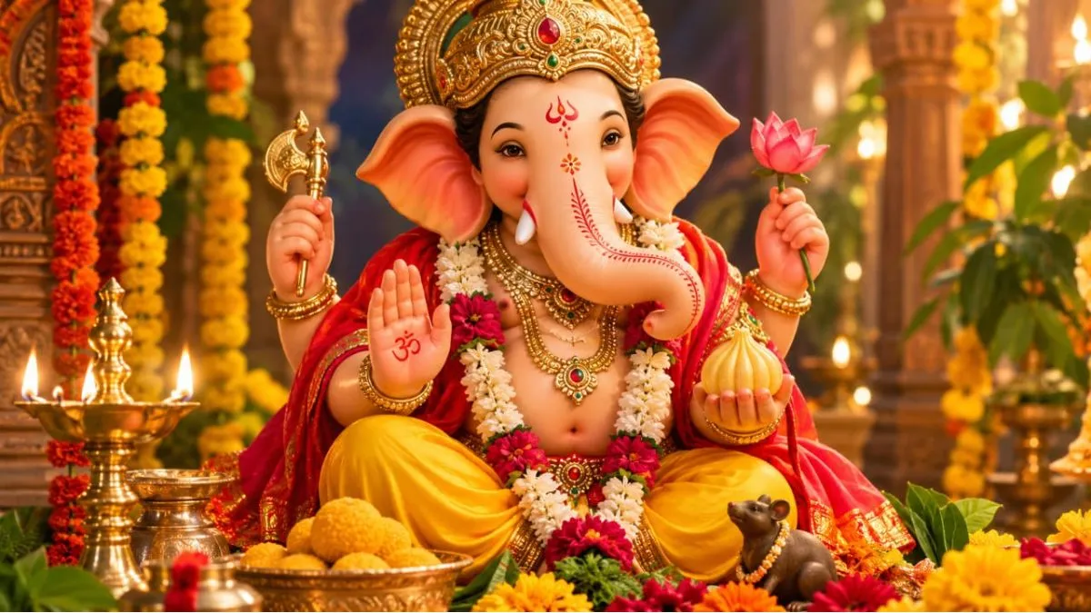 ganesh aarti shendur lal chadhayo aarti meaning