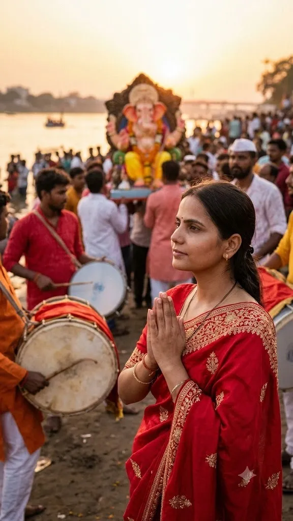 Ganpati Bappa Visarjan AI Photo Prompt