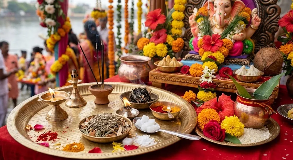 Ganesh Visarjan samagri