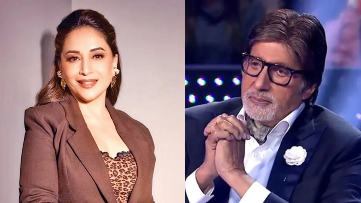 amitabh bachchan and madhuri dixit in KBC