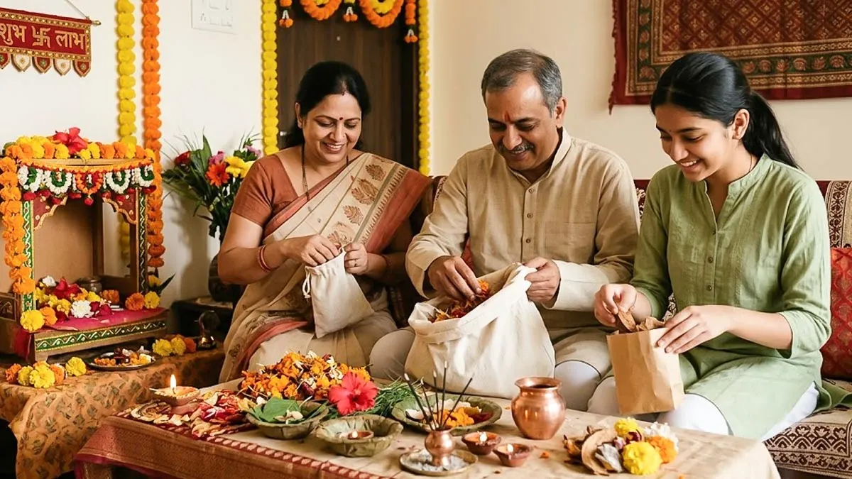 what to do with puja flowers