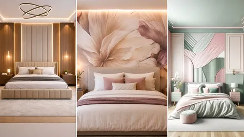 Modern wall panel design for bedroom