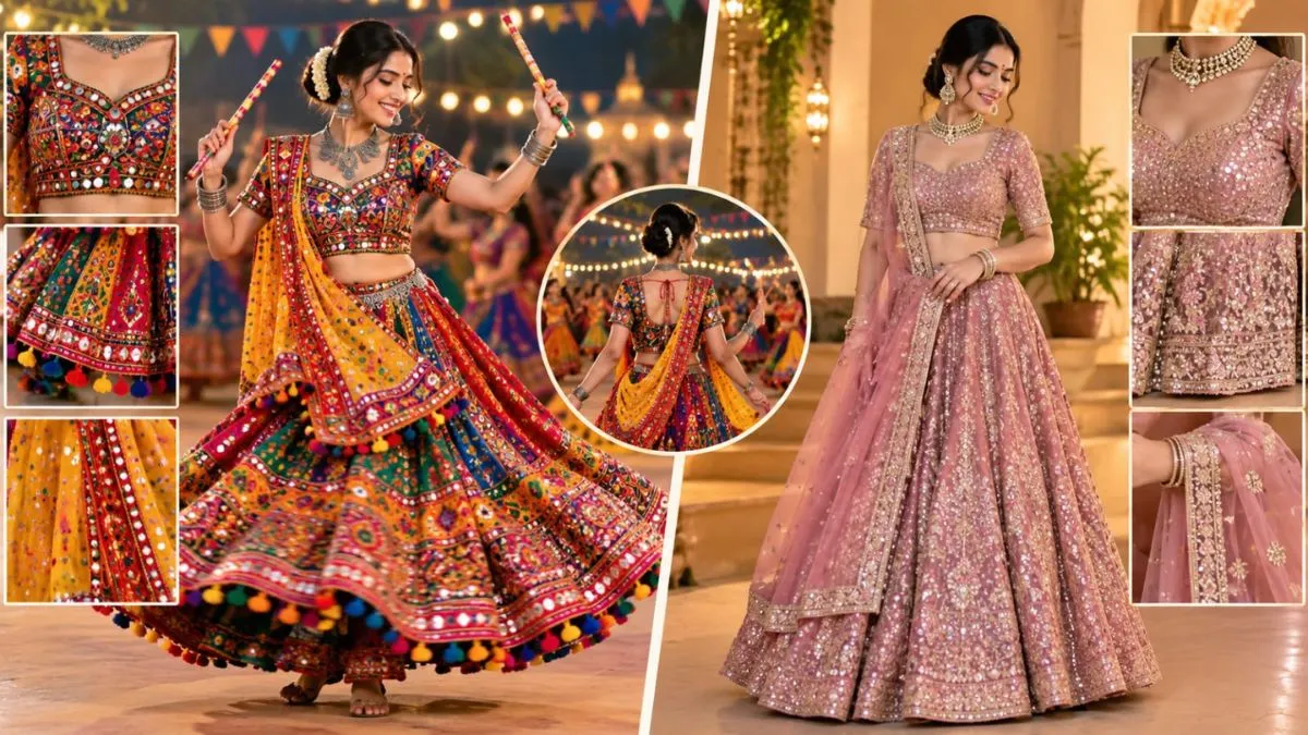 lehenga and chaniya choli difference and garba outfit history