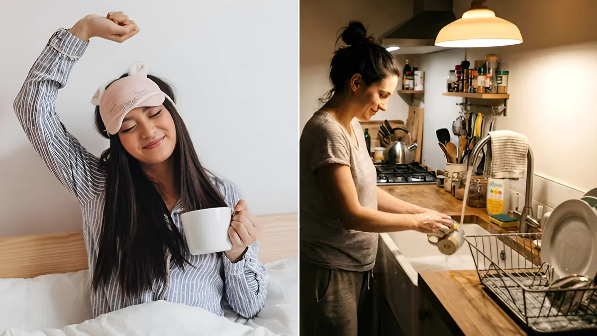 evening habits or rituals for morning (magnific)