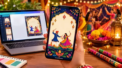 How to create Garba invitation on mobile