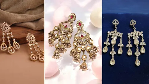 chandelier earrings to get ethnic and glamorous look (nykaa/myntra)