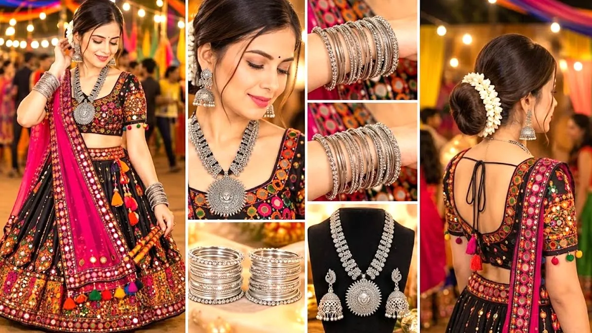 oxidized jewelry for garba look