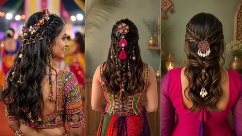 hairstyles for dandiya night
