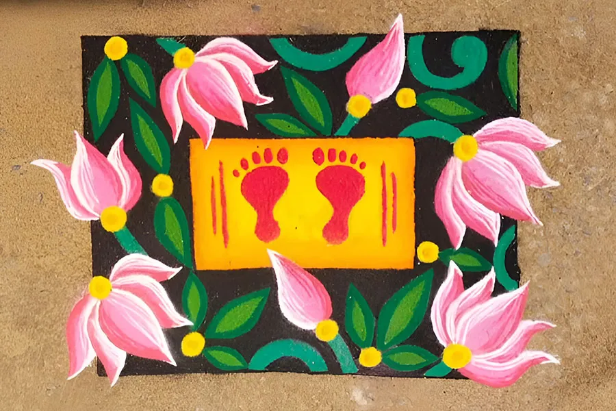 shardiya navratri 2026 rangoli designs