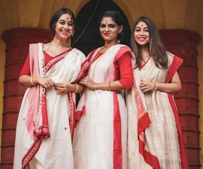 bengali saree sindoor khela 