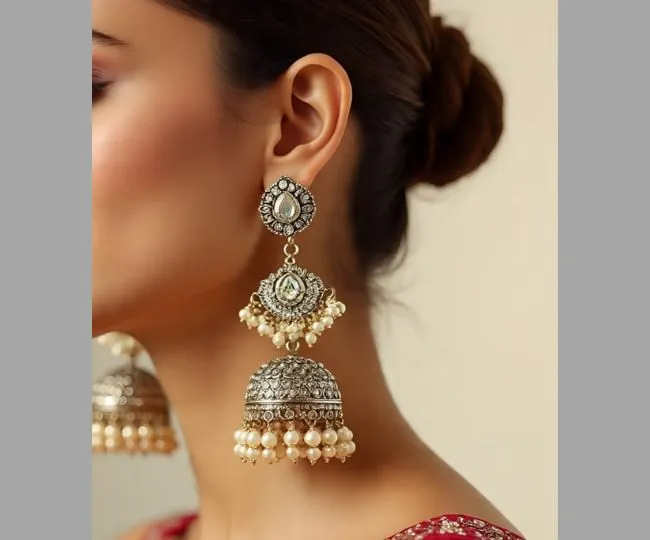garba look with jewellery