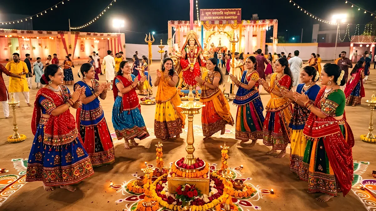 why garba is danced in circle around lamp garbi navratri garba meaning and significance