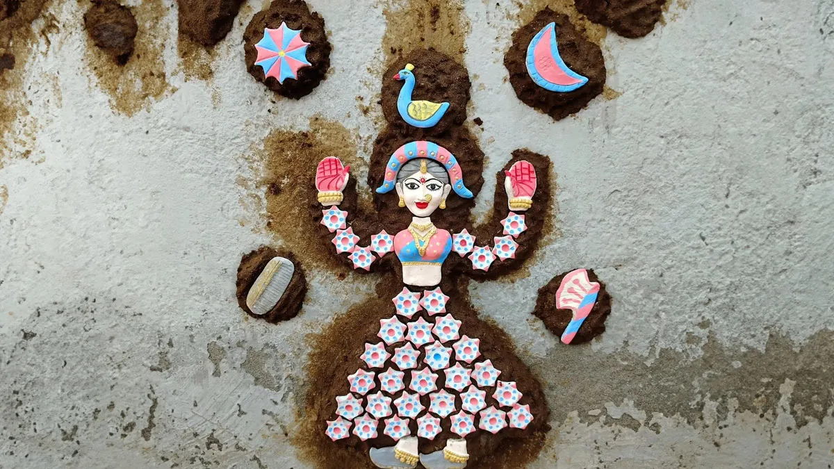 sanjhi maiya ki aarti hindi me