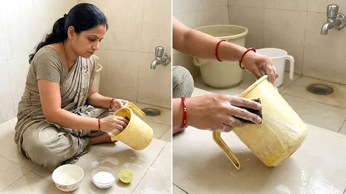 How to Clean Yellow Plastic Mug at Home