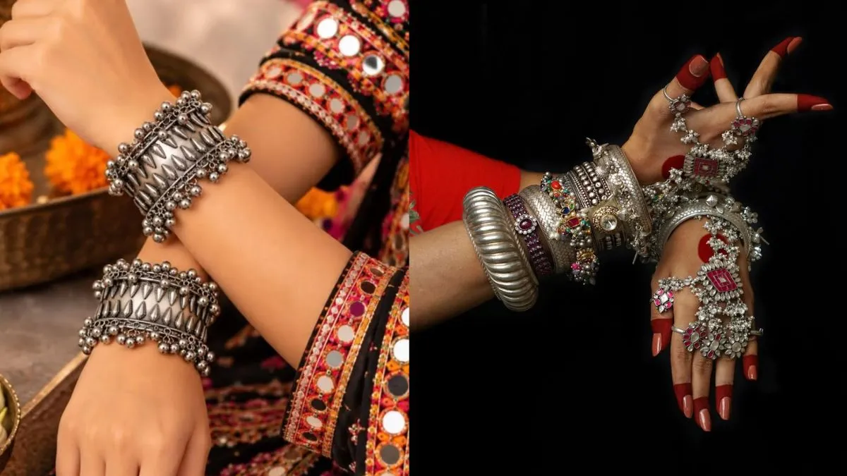 Oxidized Bangles and Kada to Complete Your Garba Look