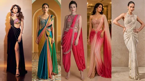 1 साड़ी, 5 अनोखे ड्रेपिंग स्टाइल: Dandiya Night पर सबसे अलग दिखने के लिए करें ट्राई