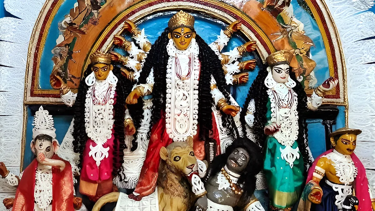 navratri special kashi durga pandal 258 years old durga idol never immersed