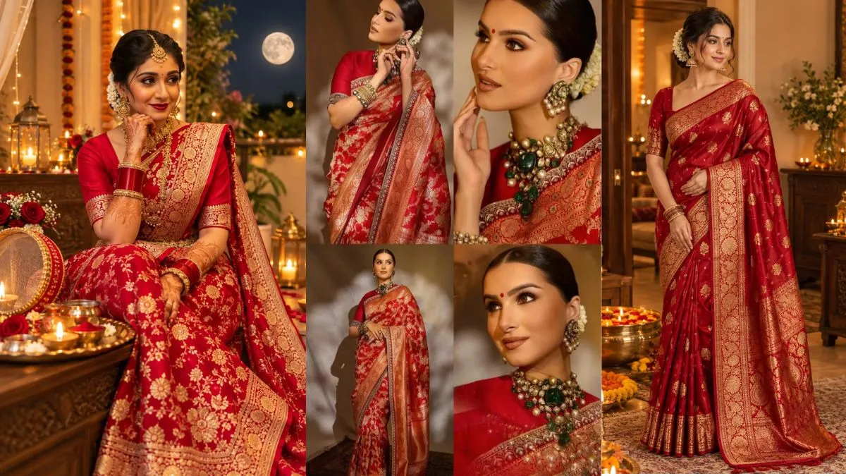 Karwa Chauth 2026 Designer Banarasi Sarees
