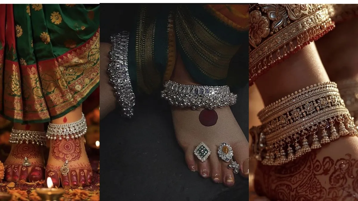 Traditional Carved and Chitai Work Kada Payal