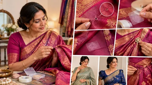 how to repair safety pin holes in expensive saree