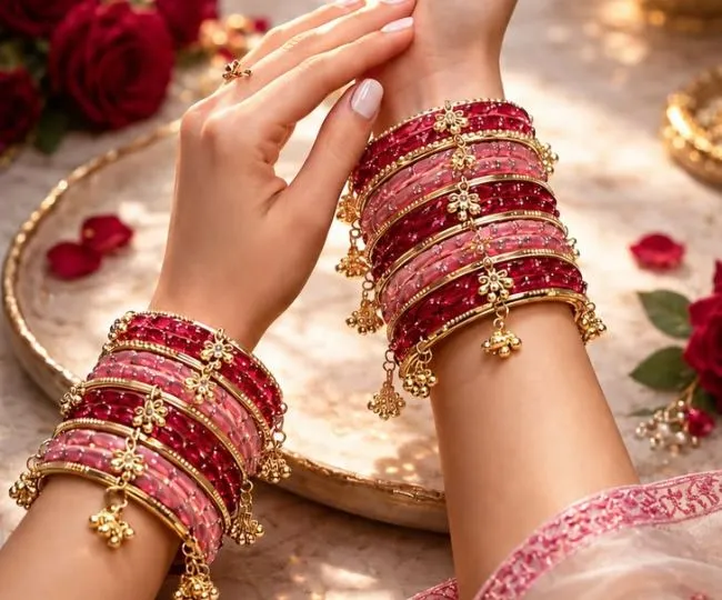 stylish red bangle colour combinations (4)