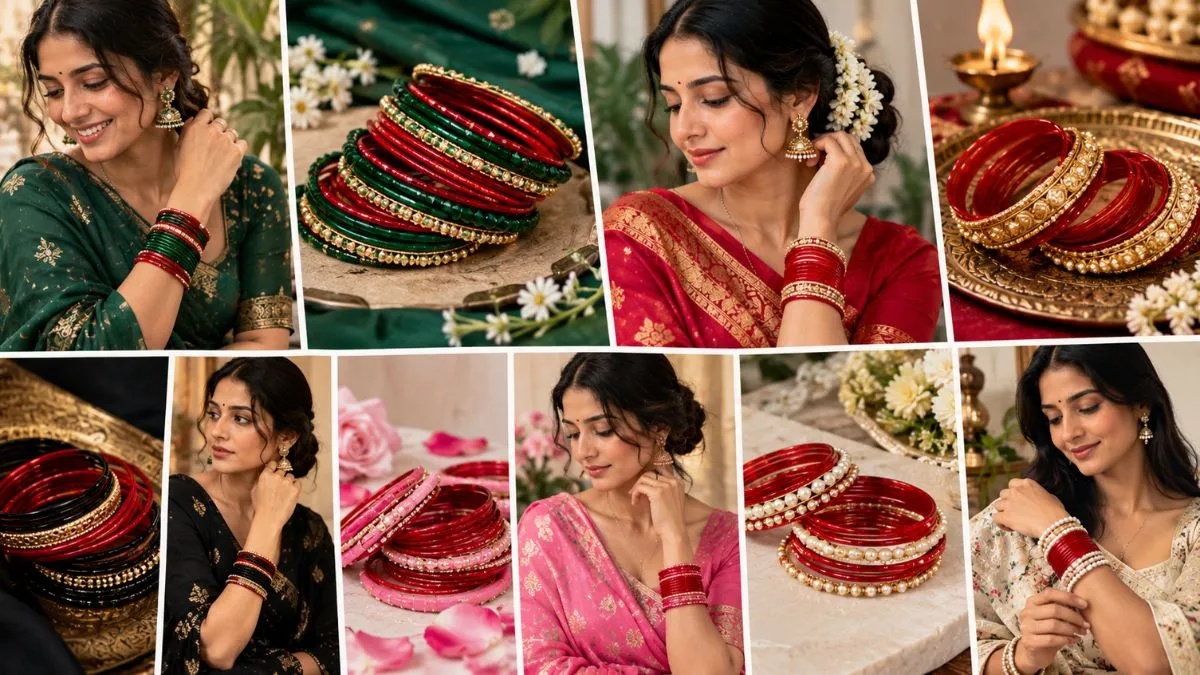 stylish red bangle colour combinations