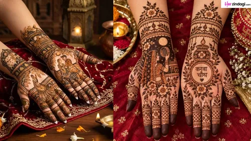 Front Hand Mehendi Designs for Karwa Chauth 2026