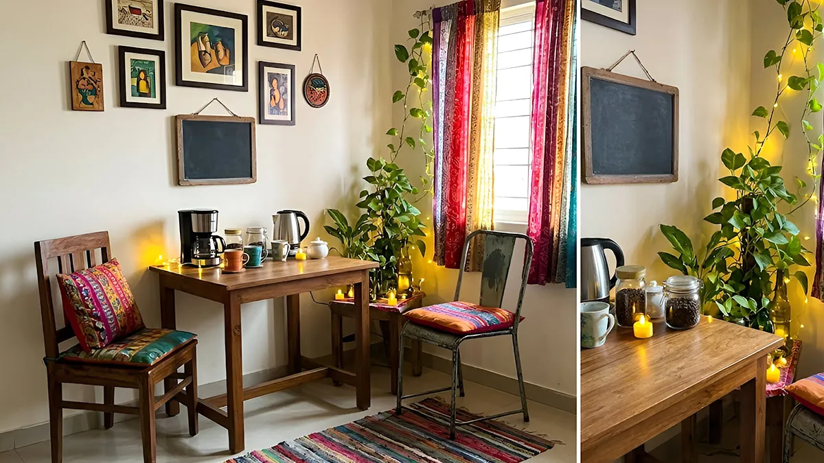 cafe style decor at home budget tips hindi