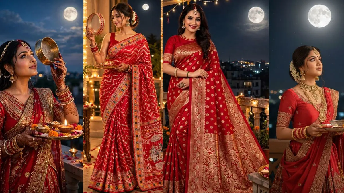 6 Saree Styles To Try On karwa chauth