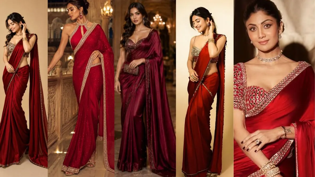 shimmer silk saree