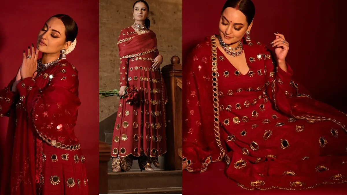 Mirror and Sequin Work Anarkali Suit