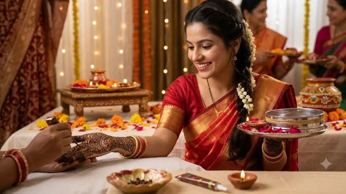 right time to apply mehndi on hands in karwa chauth 2026