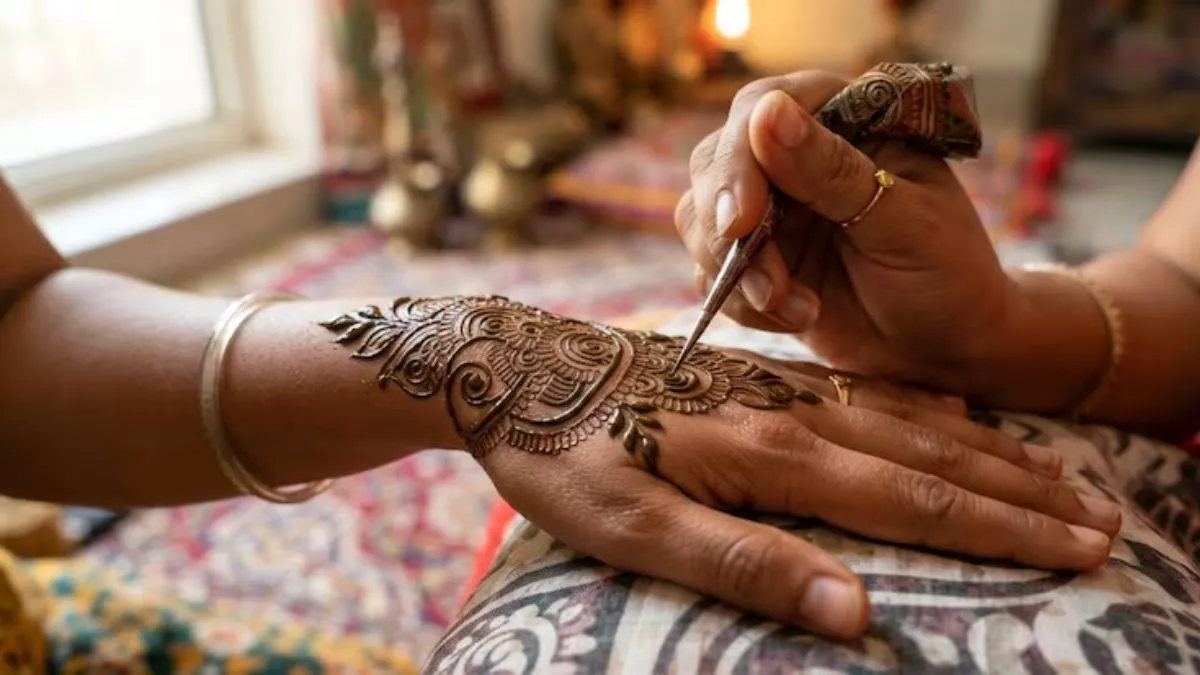 right time to apply mehndi on hands in karwa chauth 2026