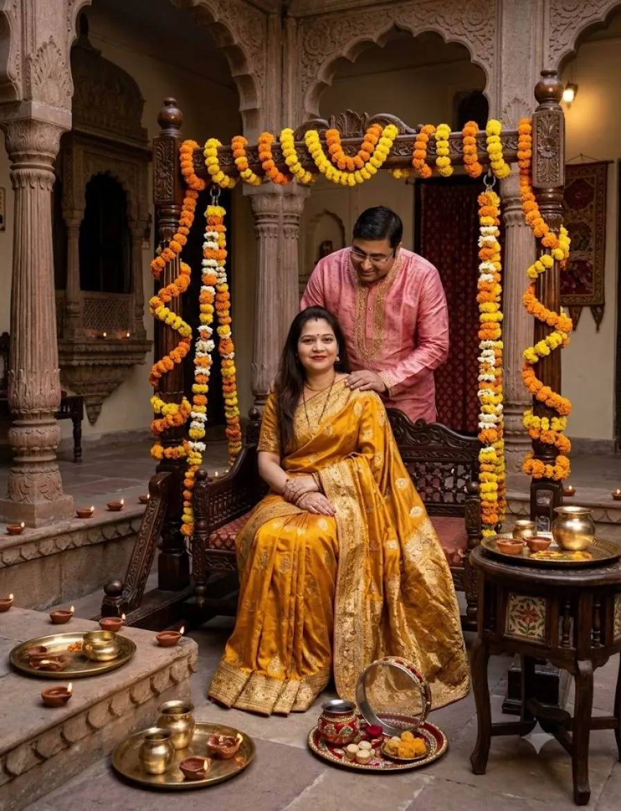 karwa chauth couple photo with ai prompts (10)