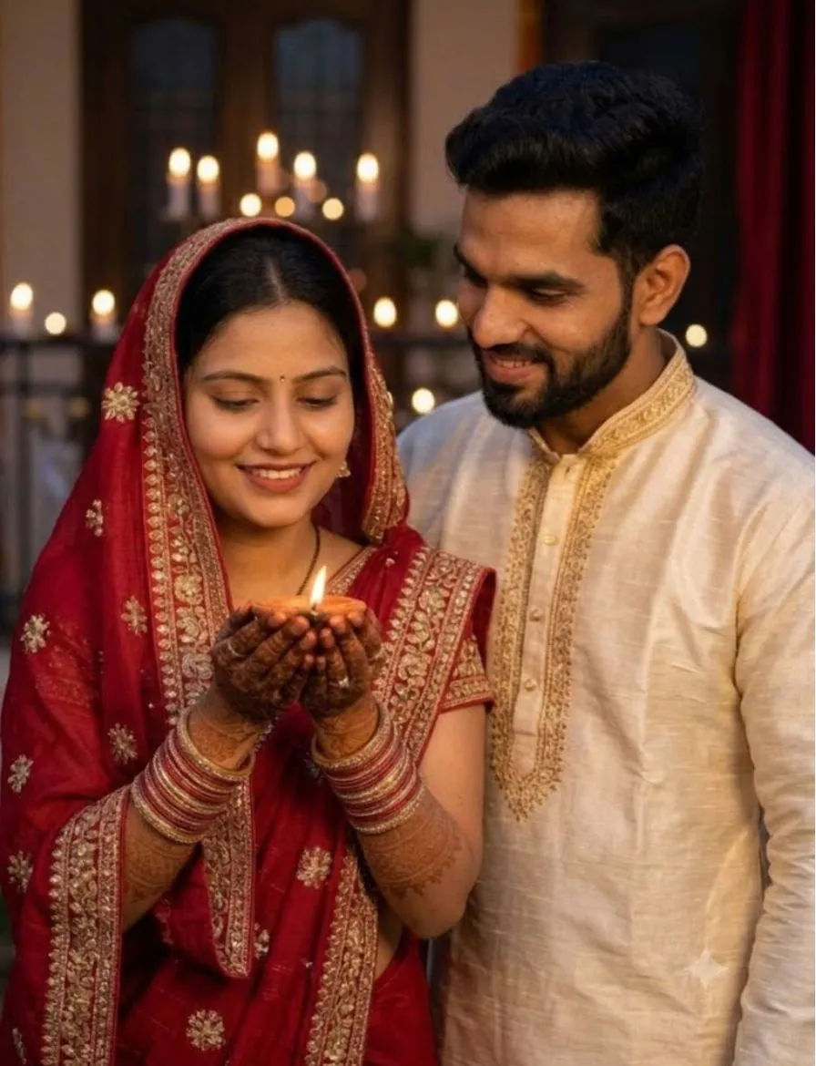 karwa chauth couple photo with ai prompts (12)