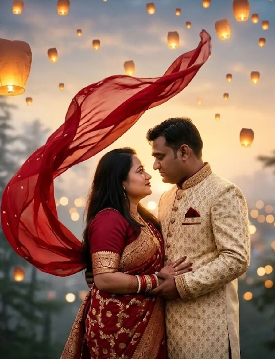 karwa chauth couple photo with ai prompts (7)