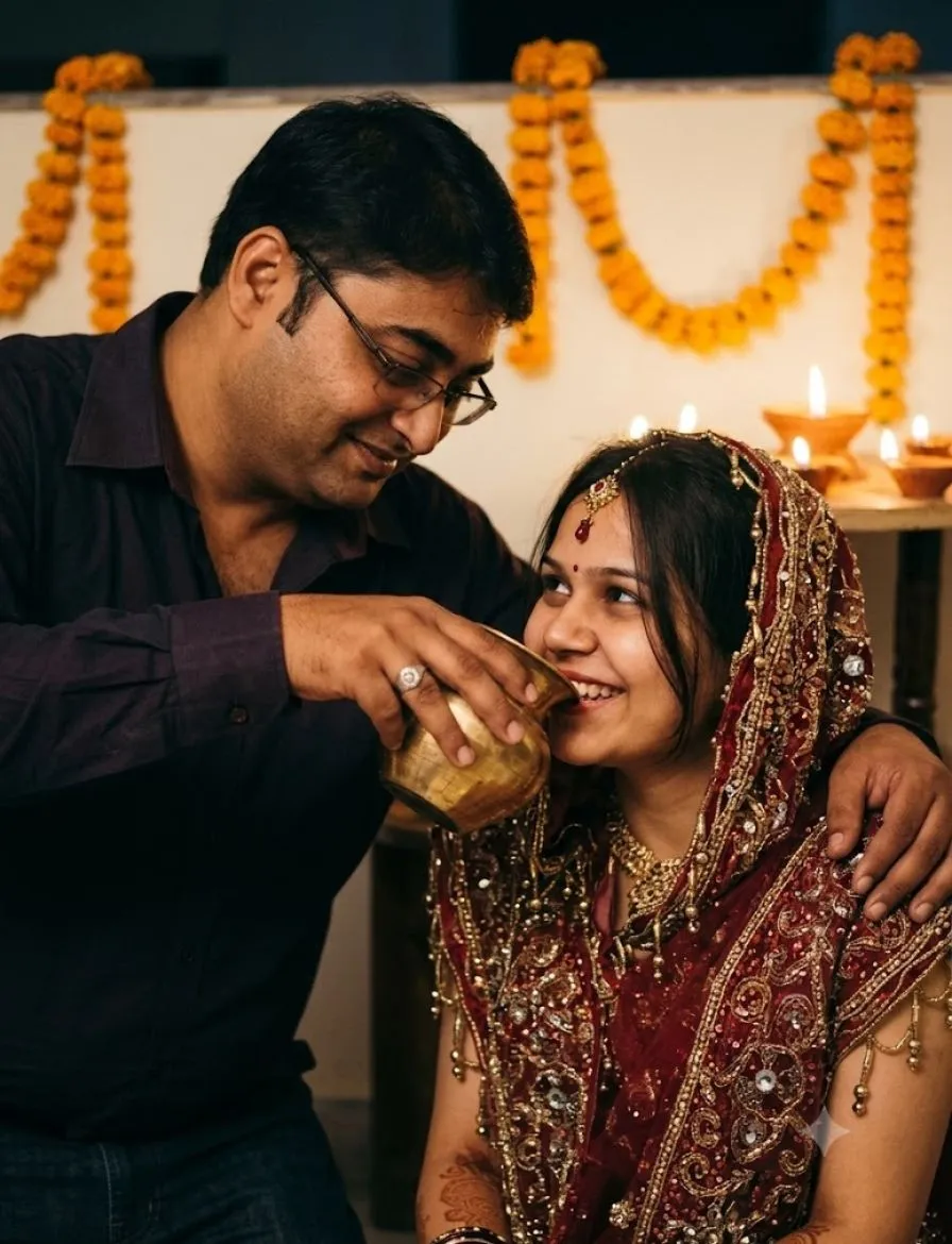 karwa chauth couple photo with ai prompts (9)