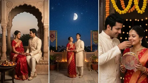 karwa chauth couple photo with ai prompts