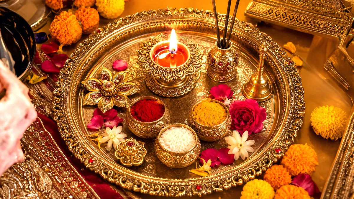 karwa chauth puja thali