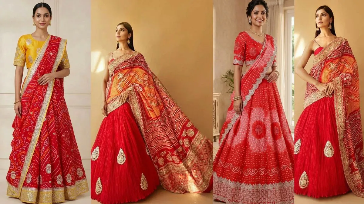 bandhani saree desings