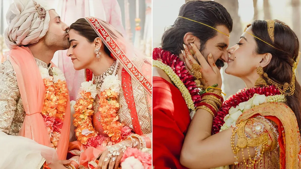 nupur sanon stebin ben to rashmika mandanna vijay deverakonda celebrity couples first karwa chauth after wedding