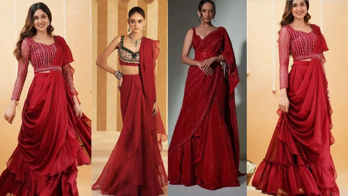 ruffle saree designs