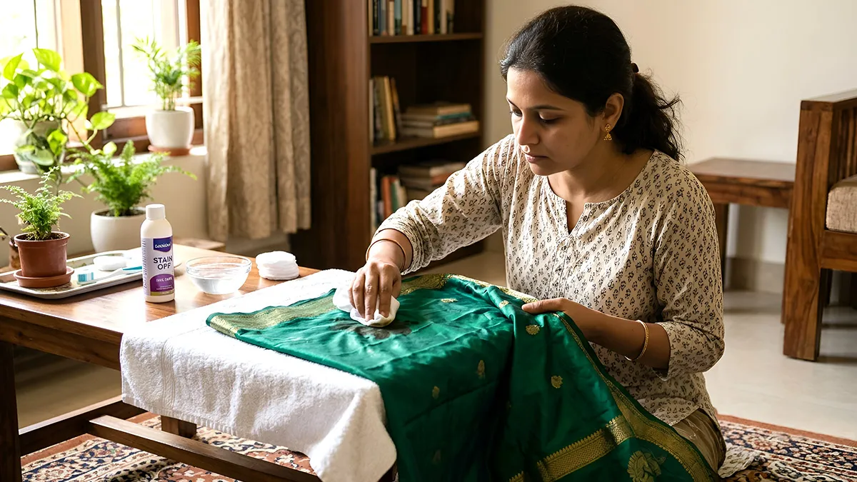 Silk Saree Stain Removal