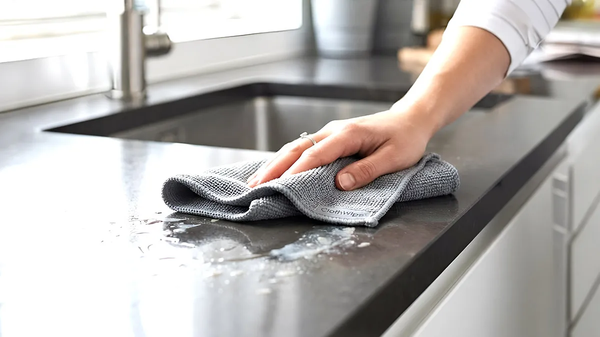 remove grease from kitchen towels