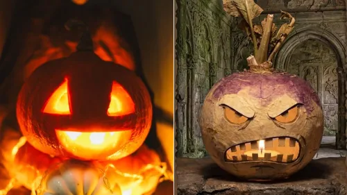 halloween pumpkin and turnip history history