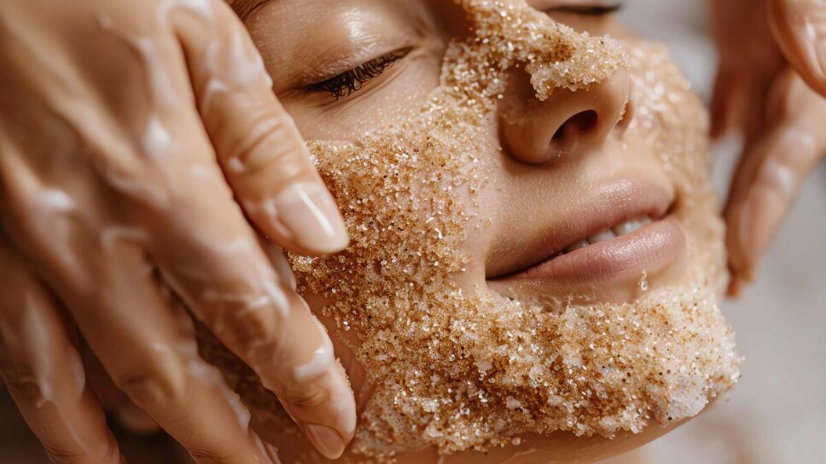 Scrub for dark spots on face